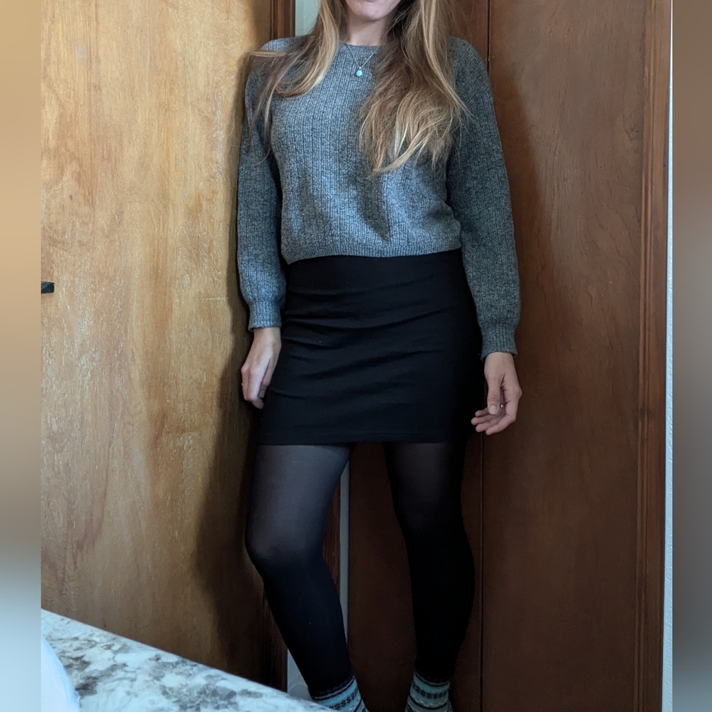 Gray Wool Blend Sweater
